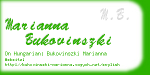 marianna bukovinszki business card